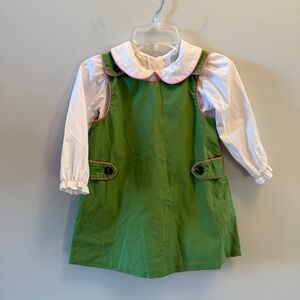 The Beaufort Bonnet Company Janie Jumper – Green/White Peter Pan Collar Shirt
